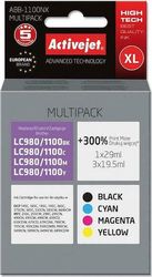 activejet abb 1100nx melani symbato me brother lc1100 1 x 29 ml 3 x 195 ml black mcy photo