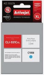activejet acc 551cn melani symbato me canon cli 551c 15 ml cyan photo