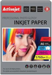activejet ap6 260gr100 photo paper for melani printers a6 100 pcs 10x15 photo