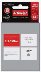 activejet acc 551gn melani symbato me canon cli 551g 15 ml gray photo