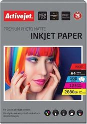 activejet ap4 125m100 matt photo paper for melani printers a4 100 pcs photo
