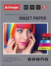 activejet ap4 180g20 photo paper a4 20 pcs photo