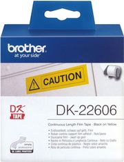 brother ptouch endless label yellow 152m x 62mm me oem dk22606 photo