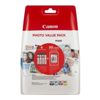gnisio melani canon cli 581xlvp bk c m y photo paper me oem 2052c004 photo