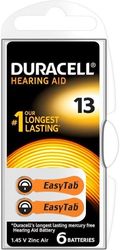 duracell zinc battery za13 6 button cell for hearing aid 6pcs photo