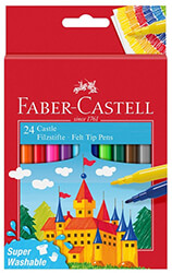 faber castell fibre tip pens wallet of 24tem photo