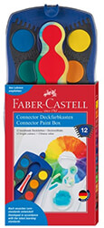 faber castell watercolour paints 12 xromata blue palette photo