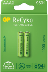 rechargeable battery gp r03 aaa 950mah nimh 100aaahce eb2 2pc in blister gp photo