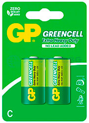 gp zinc carbon battery gp r14 14g u2 greencell 2 pcs 15v photo