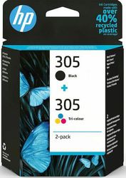 hp melani inkjet 305 2 pack black color me oem 6zd17ae photo