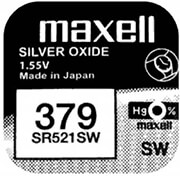 button cell battery maxell sr 521 silver sw ag0 379 155v photo