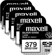 maxell button battery sr 626 silver sw ag4 377 155v 5tmx photo