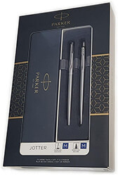 stylo set 2 tem parker jotter stainless steel cc duoset gift box