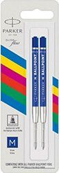 antallaktiko parker 2x set quinkflow basic ballpoint pen refill m blue photo