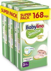 panes babylino sensitive cotton soft super pack n3 4 9kg 168tem photo