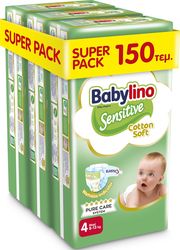 panes babylino sensitive cotton soft super pack n4 8 13kg 150tem photo