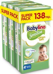 panes babylino sensitive cotton soft super pack n4 10 15kg 138tem photo