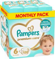 panes pampers premium care no6 13 18kg 128 tmx monthly pack photo