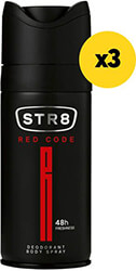 aposmitiko str8 deo spray red code 450ml3x150ml photo