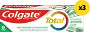 odontokrema colgate total advanced interdental clean 225ml 3x75ml photo