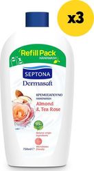 septona dermasoft kremosapoyno almond tea rose 750ml x3 photo septona dermasoft kremosapoyno almond tea rose 750ml x3 photo
