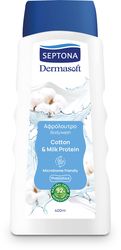 afroloytro septona dermasoft showergel cotton milk protein 400ml photo