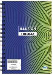 tetradio spiral 3 thematon illusion 17x25cm justnote 104304 prasino photo