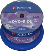 verbatim 43758 dvd r 85gb x8 dual layer 50pcs photo