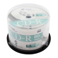 xlayer cd r 80min 52x 700mb medigrade inkjet 50pcs cakebox photo