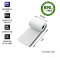 qoltec thermal roll 57 x 16 55g m2 10 pcs bpa free extra photo 1