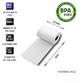 qoltec thermal roll 57 x 30 55g m2 10 pcs bpa free extra photo 1