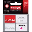 activejet acc 526mn melani symbato me canon cli 526m 10 ml magenta photo