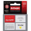 activejet acc 521yn melani symbato me canon cli 521y 10 ml yellow photo