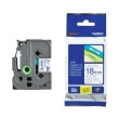 gnisio brother ptouch white blue 8m x 18mm oem tze 243 photo