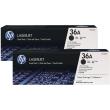 gnisio hewlett packard toner twin pack gia lj m1120mfp m1522mfp p1505 black oem cb436ad photo