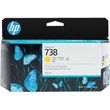 hp melani inkjet no738 130 ml yellow designjet me oem 498n7a photo