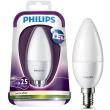 lamptiras philips led candle e14 3w warm white 250lm matt photo