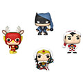 funko pocket pop 4 pack dc super heroes happy holidays tree box vinyl figures keychain extra photo 1