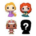 funko bitty pop 4 pack disney princess rapunzel vinyl figures extra photo 1
