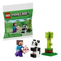 lego minecraft 30672 steve mit baby panda polybag extra photo 1