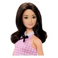 barbie fashionistas 224 brown hair with pink plaid dress doll extra photo 2