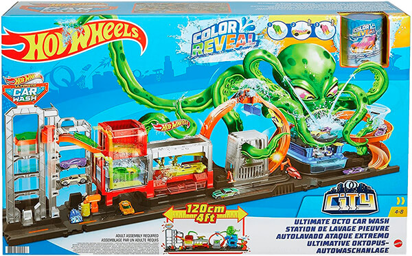 Hot Wheels: Color Reveal - Ultimate Octo Car Wash Playset Vehicle ...