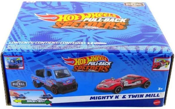 Mattel Hot Wheels: Pull-back Speeders - Mighty K & Twin Mill ...