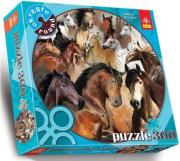 trefl puzzle round 300pcs horses photo