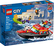 lego city fire 60373 fire rescue boat photo