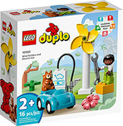 lego duplo town 10985 wind turbine and electric car photo