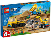 lego city great vehicles 60391 construction trucks and wrecking ball crane photo