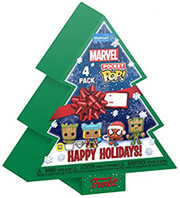 funko pocket pop 4 pack marvel happy holidays tree box vinyl figures keychain photo