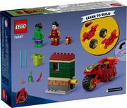 lego super heroes 76287 marvel iron man with bike and the hulk photo
