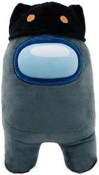 yume among us official 12 plush with accessory black with cat head hat photo